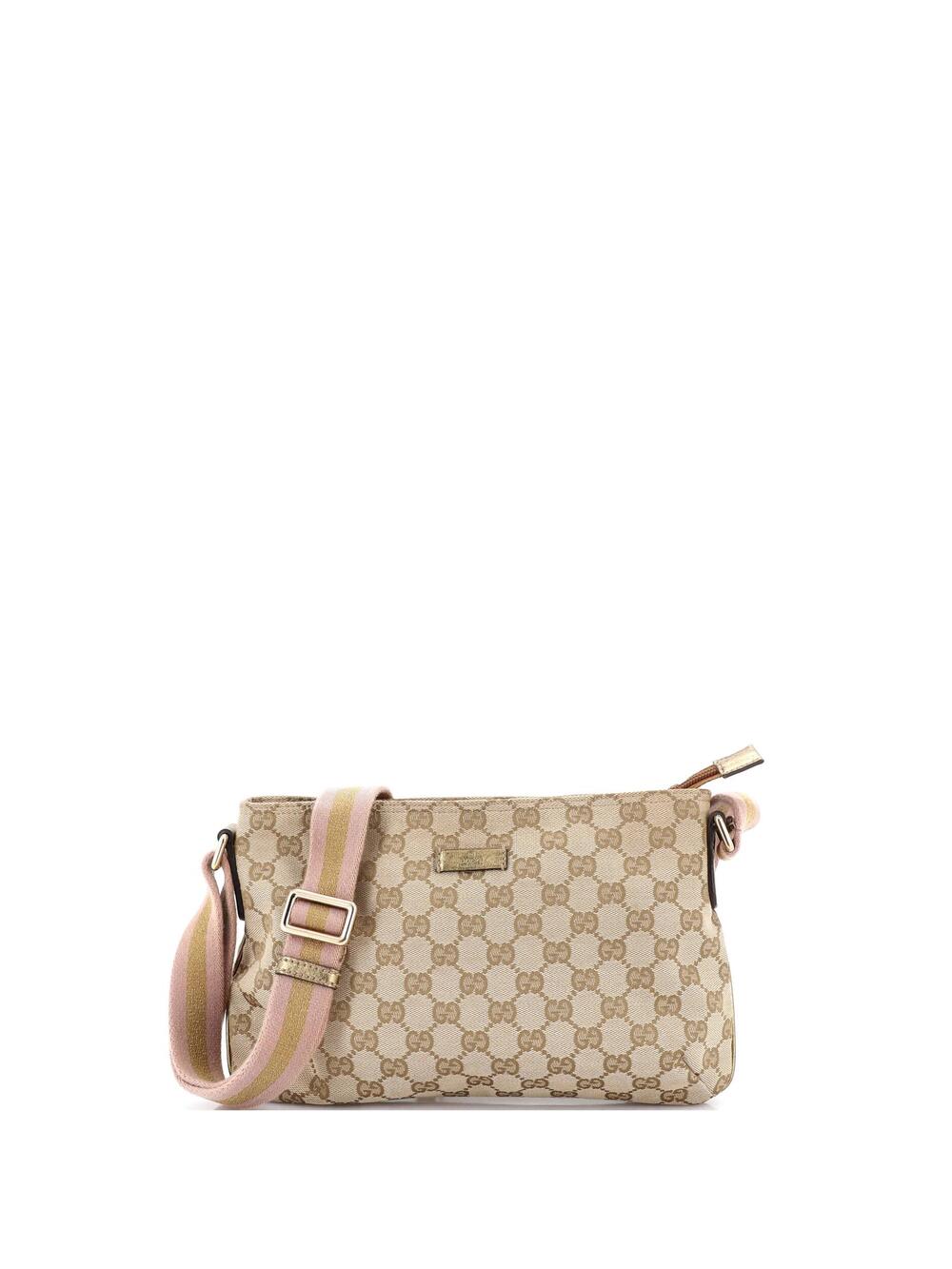 Gucci Web Strap Messenger Bag Gg Canvas #224264G10B